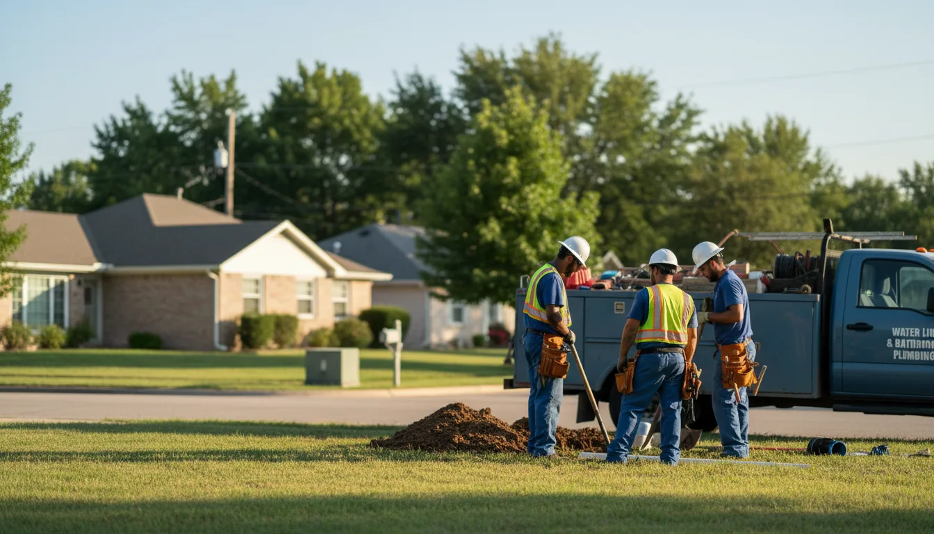 Residential water line and bathroom plumbing service in Little York, NY